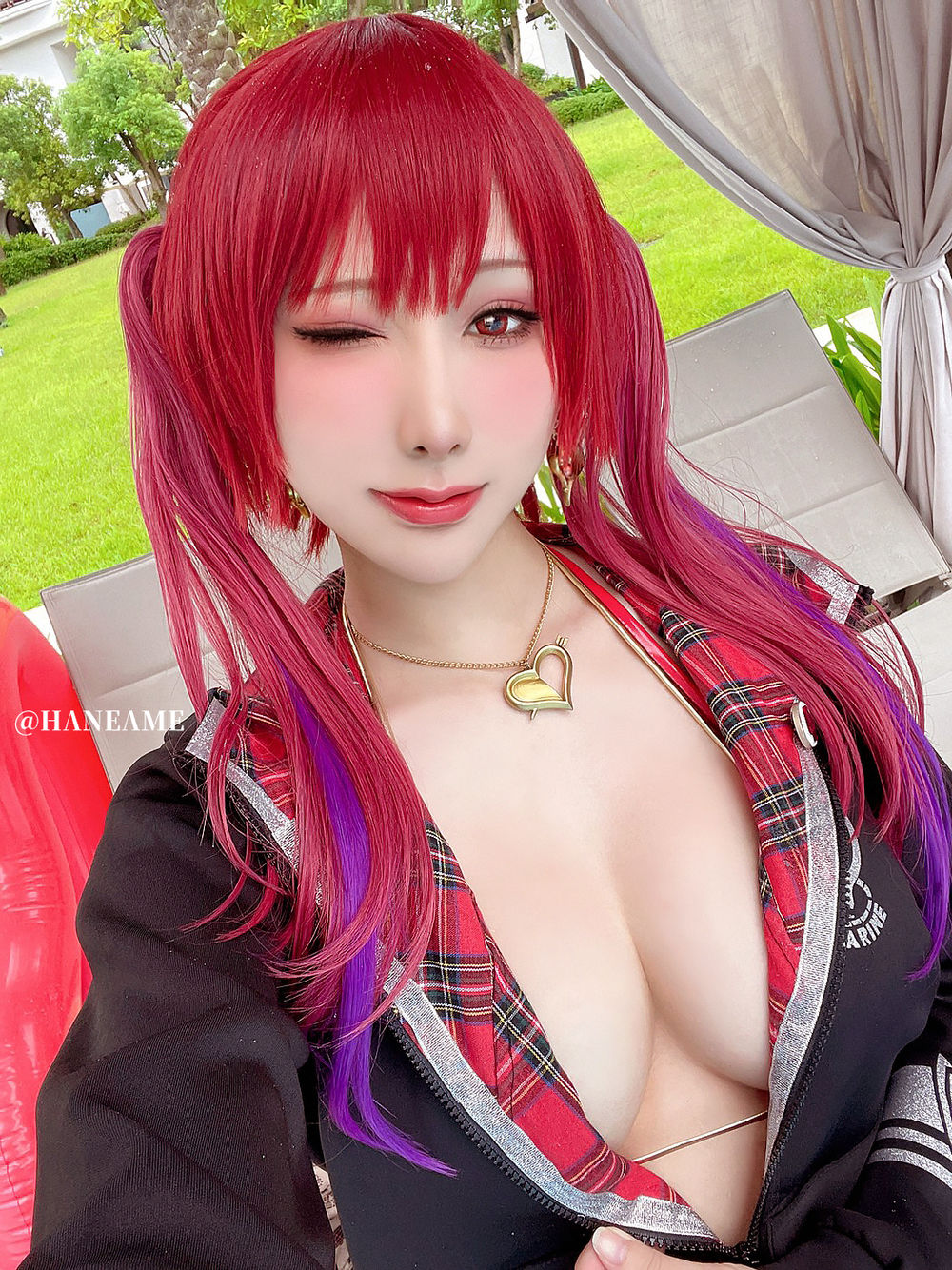 雨波HaneAmeNo.142-Hololive Marine 船长泳裝 [35P]插图2