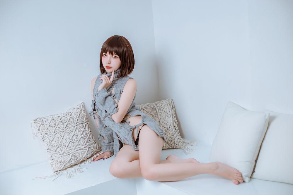 二佐NisaNo.075-2020私房洞洞毛衣 [66P 2V]插图
