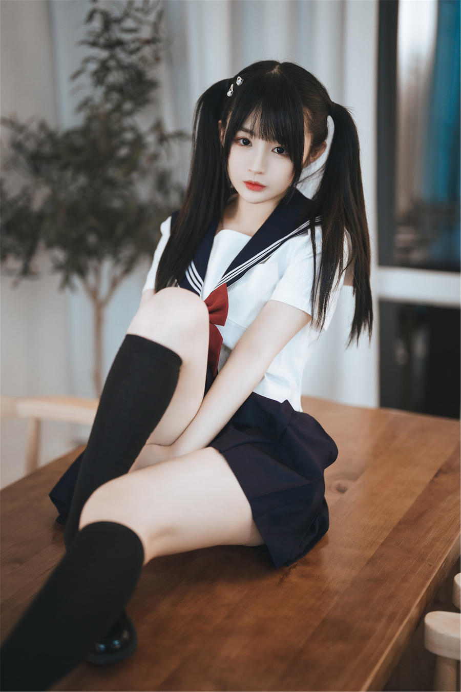 桜井宁宁(宁宁子同学) No.065-双马尾JK [65P]插图1